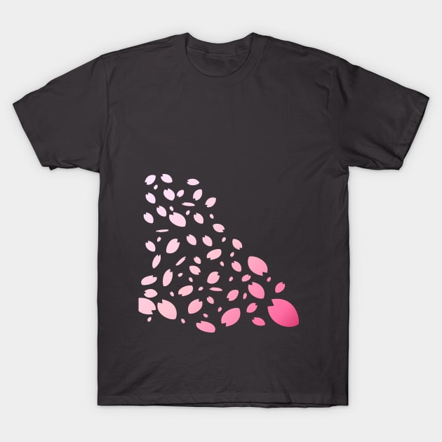 桜 | Falling Sakura Petals T-Shirt by PrinceSnoozy